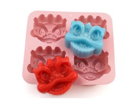 Molde silicona 4 jabones LEON DANZA CHINA 